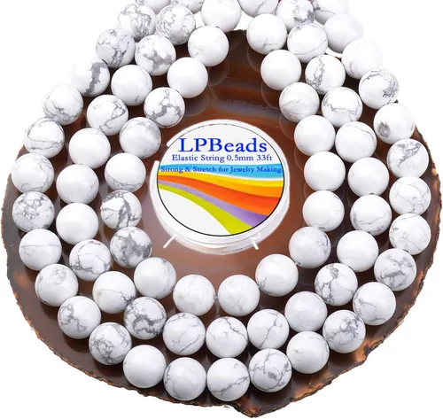 Vista 32 de LPBeads 100 Cuentas de 8mm Cuentas Redondas Naturales de Chakra, Cuentas Sueltas de Piedra Preciosa Redondas para Hacer Joyas con Cordón Elástico