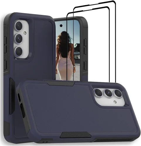 Vista 34 de Jeylly Funda para Samsung Galaxy S10 Plus S10+, ajuste delgado, doble capa, resistente, absorción de golpes, TPU con carcasa trasera de Negro