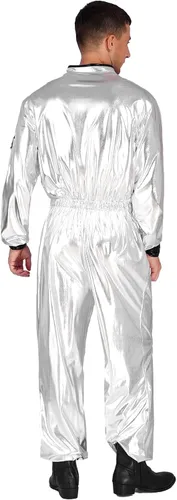 Vista 4 de Xnihocha Disfraz de astronauta para adultos, traje espacial para hombres, juego de rol, cosplay, disfraces de astronauta, traje de vuelo