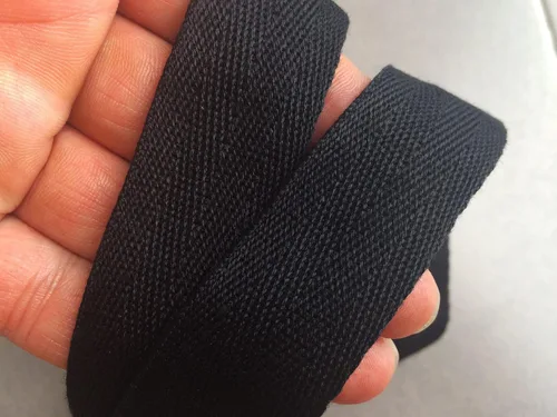 Vista 3 de Cinta de sarga de algodón en espiga de 5 yardas, cinta al bies, cinta, encuadernación, ideal para coser, encuadernación de libros, tela, costura