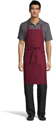 Vista 6 de Uncommon Threads Delantal con peto de restaurante clásico unisex para uniforme de trabajo