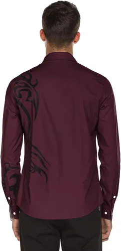 Vista 4 de Coofandy Hombres Vestido de impresión botón Down Camisa