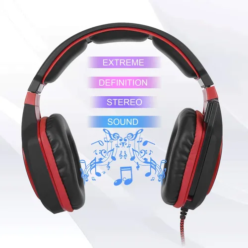 Vista 8 de Anivia AH28 - Auriculares estéreo con cable para computadora con micrófono, graves con control de volumen, aislamiento de ruido para múltiples