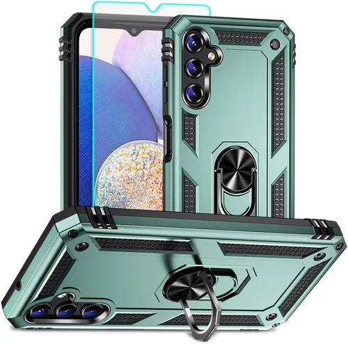 Vista 9 de Funda para Samsung A14 5G, Galaxy A14 5G con protector de pantalla HD, [grado militar de 16 pies probada en caídas], anillo protector a prueba