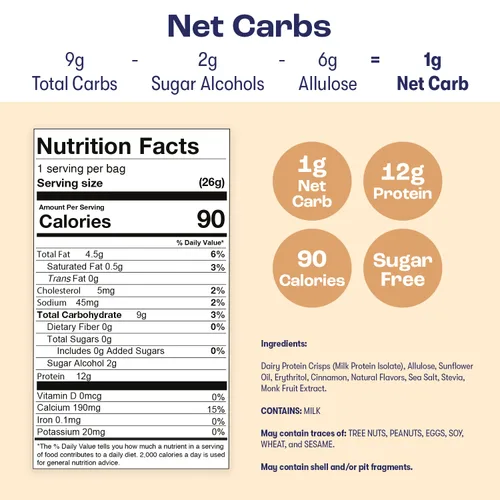 Vista 2 de Schoolyard Snacks Keto Cereal – Rollo de Canela 12g Proteína, Bajo en Carbohidratos, Bajo en Azúcar, Bajas Calorías Sin Gluten, Sin Granos, Apto
