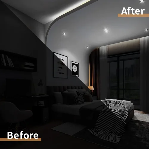 Vista 5 de Tiras de Luces LED de Neón Blancas de 12V - 16.4 Pies Flexibles Impermeables Cortables, Luces de Cuerda de Neón de Silicona Flexible para Cocina