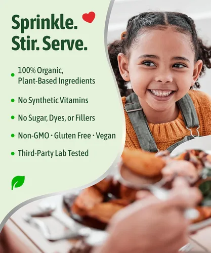 Vista 8 de InviNutri Superalimento en polvo para comedores sensoriales y quisquillosos. Una cucharada diminuta - 40 veces rica en nutrientes, 30 mg