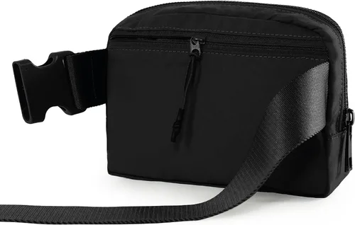Vista 6 de ODODOS Minicangurera unisex con correa ajustable, para entrenamiento, correr, viajes o senderismo, negro 2, talla única