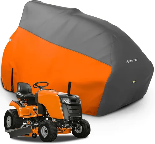 Vista 9 de Cubierta para Cortacésped de Montar, Tejido Impermeable de Grado Marino 420D - Ajuste Universal para John Deere, Cub Cadet, Craftsman, etc. Cubre