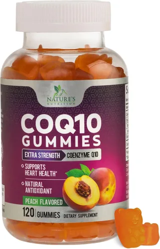 Vista 11 de CoQ10 - Gomitas Coenzima Q10 100 mg por porción, 3 veces de fuerza, alta absorción, suplementos antioxidantes para apoyo a la salud cardíaca