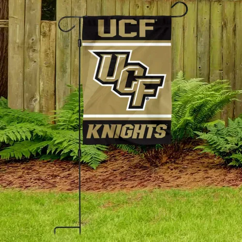 Vista 2 de College Flags & Banners Co. Central Florida Knights - Juego de bandera y soporte para bandera de jardín