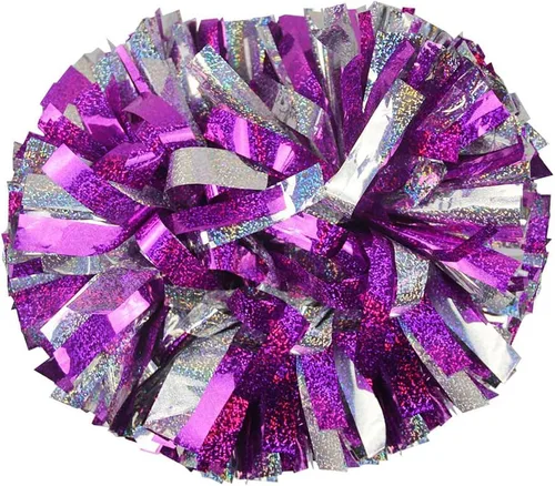 Vista 41 de Hooshing - Paquete de 2 pompones de animadora con mango tipo bastón, pompones para espíritu de equipo, deportes, bailes, animación, para niños Negro