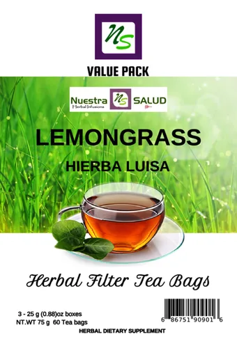 Vista 7 de Filtro de limoncillo Té Hierba Luisa Value Pack (60 bolsas de té)