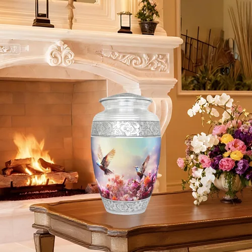 Vista 7 de NANIURN Urna para cenizas para mujeres u hombres, urnas de cremación para cenizas humanas de adultos mujeres y hombres, decorativa funeraria