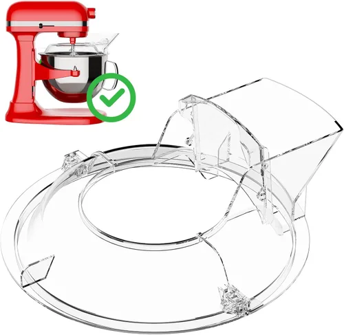 Vista 8 de Escudo de vertido para mezclador KitchenAid, protector contra salpicaduras para batidora de pie de ayuda de cocina, funciona con cuencos mezcladores