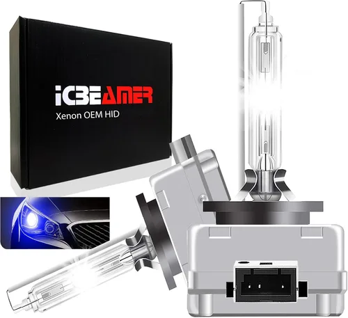 Vista 14 de ICBEAMER 10000K D1R D1C D1S Xenon HID Reemplazo directo Reemplazar bombillas de luz baja para faros delanteros de fábrica OEM [Color: azul]