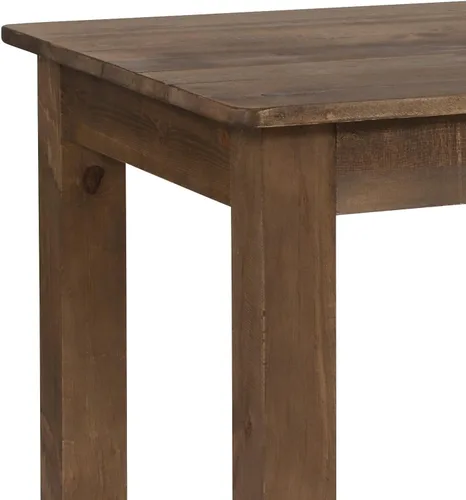 Vista 8 de Flash Furniture HERCULES Mesa de comedor rectangular de 46" x 30" de pino macizo rústico antiguo de granja