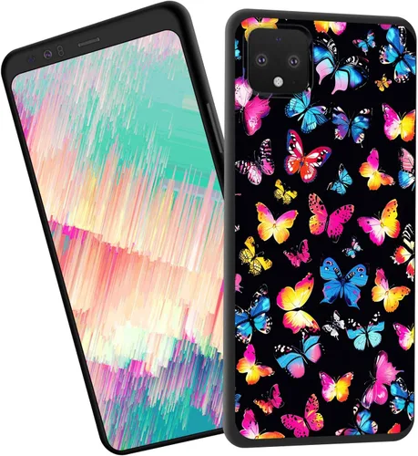Vista 90 de for Google Pixel 4 XL Case,Slim Shockproof TPU Soft Rubber Silicone Cover Phone Case for Google Pixel 4 XL,Blue Skull Headphone