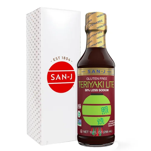 Vista 36 de San-J - Paquete variado Spice of Life - Teriyaki, salsa de naranja, szechuan, maní tailandés - Salsas de cocina sin gluten - Sin OGM - Botellas