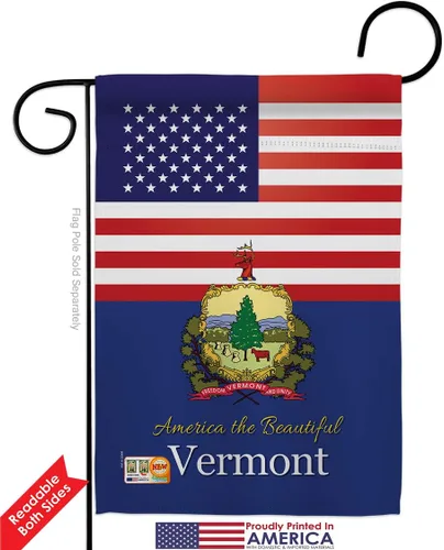 Vista 4 de US Vermont Garden House - Juego de banderas de Estados Unidos, Estados Unidos, Territorios Americanos, República, país, área particular, pequeña