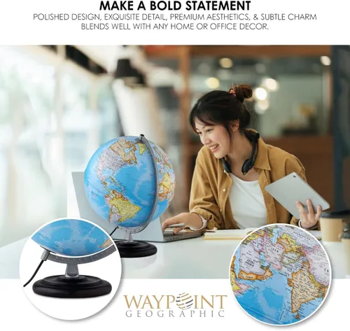 Vista 7 de Waypoint Geographic Globo iluminado Mariner