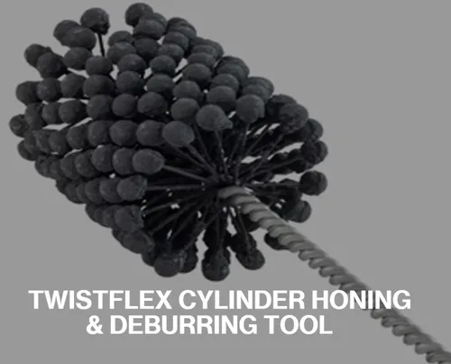Vista 8 de Cilindro TwistFlex de carburo de silicio 240 de 4-1/8" para orificios de 3.9 "- 4.15" Flexible cylinder hone for honing, deburring and cross-hatch