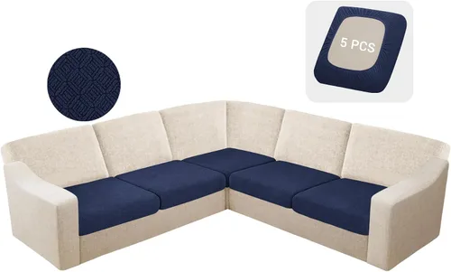 Vista 45 de HDCAXKJ - Fundas impermeables para cojín de sofá modular, fundas elásticas para cojín de sofá de esquina, fundas protectoras de muebles de jacquard