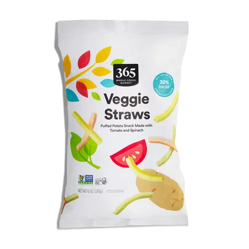 Vista 8 de 365 by Whole Foods Market, Original Veggie Straws, 6 onzas (paquete de 2)