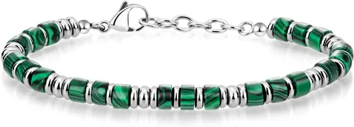 Vista 9 de SIUMAL Pulsera para hombre, pulseras bohemias de acero inoxidable para hombres, pulseras de cuentas, regalos de joyería para marido, padre, amigos