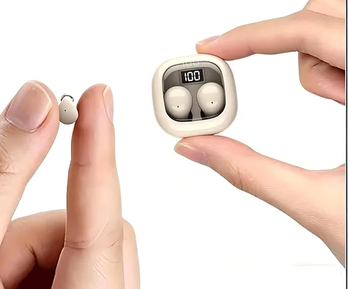 Vista 2 de Auriculares inalámbricos invisibles más pequeños, mini auriculares inalámbricos Bluetooth para pequeños canales auditivos, Bluetooth 5.3