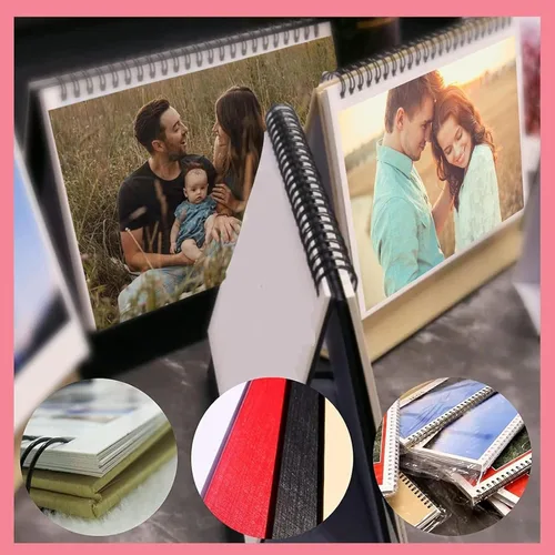Vista 5 de Calendario de escritorio personalizado 2026 con tu foto, calendario mensual de 13 imágenes, regalo de bricolaje para la escuela, oficina, uso