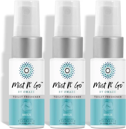 Vista 41 de Mist N' Go by Omaze - Aerosol de Baño de Viaje para Inodoro Eliminador de Olores - Aerosol de Inodoro de Viaje para Ambientador de Aire de Baño