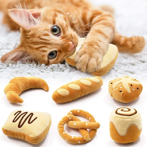 Vista 8 de CiyvoLyeen Juguete de hierba gatera, juguetes para gatos de frijoles verdes, suministros interactivos, pateador, verduras, vegano, salud dental
