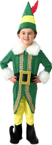 Vista 3 de Princess Paradise - Disfraz de Buddy the Elf para niños, talla XS