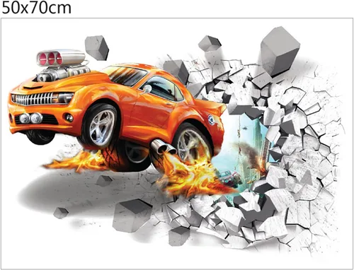 Vista 9 de Calcomanías dinámicas de pared para automóvil, calcomanías de pared 3D, 19.6 x 27.5 pulgadas