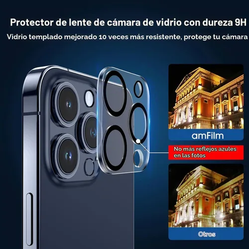 Vista 6 de amFilm Instalación más fácil OneTouch para iPhone 15 Pro Max Protector de pantalla [6.7 pulgadas] Vidrio templado + Protector de lente de cámara