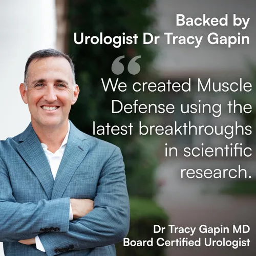 Vista 6 de ApexLabs Apex Muscle Defense de Dr. Tracy Gapin - Mezcla de proteína de suero hidrolizada con HMB, leucina, ácido ursólico y velositol, apoya