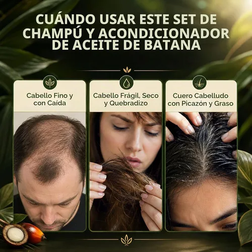 Vista 6 de Juego de champú y acondicionador de aceite Batana - Champú de aceite Batana