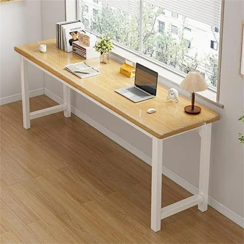 Vista 16 de Escritorio de oficina cuadrado de 15.7 pulgadas de frente a atrás, mesa larga rectangular para sala de estar, escritorio extra largo, estante