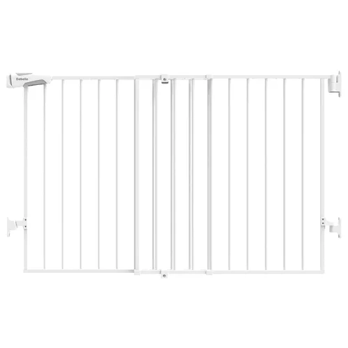 Vista 30 de Babelio Puerta de seguridad para bebés para escaleras, cocina y puertas, sin barra inferior, fácil instalación, operación con una sola mano, cierre