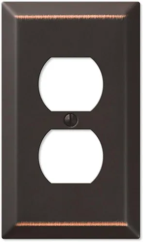 Vista 2 de Amerelle Century - Placas de pared, 1 dúplex + 1 palanca, bronce envejecido