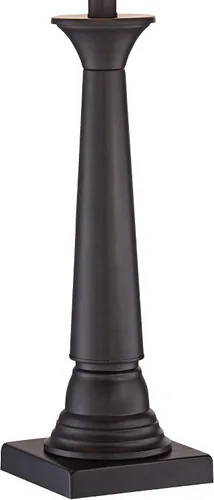 Vista 5 de 360 Lighting Dolbey - Juego de 2 lámparas de mesa rústicas de granja de 28 pulgadas de alto, columna cónica de bronce profundo, pantalla de tambor