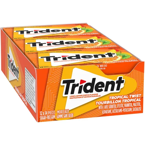 Vista 20 de Goma de mascar Trident Spearmint sin azúcar, 14 piezas