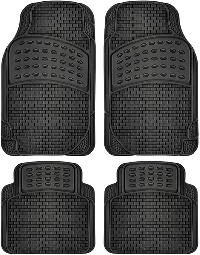 Vista 2 de OxGord Universal Fit - Juego completo de 4 alfombrillas de goma resistentes Eagle (gris)