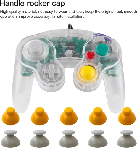 Vista 6 de 10 Pack Replacement Gamepad Joystick Cap For GameCube for NGC Controller