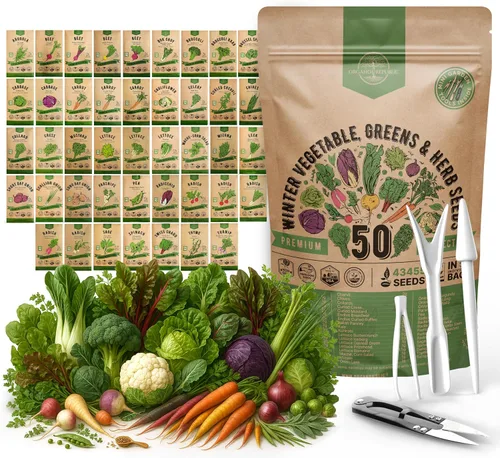 Vista 10 de Paquete de variedad de 25 semillas de vegetales y frutas de verano - más de 1,870 semillas autóctonas sin OMG para jardinería en interiores