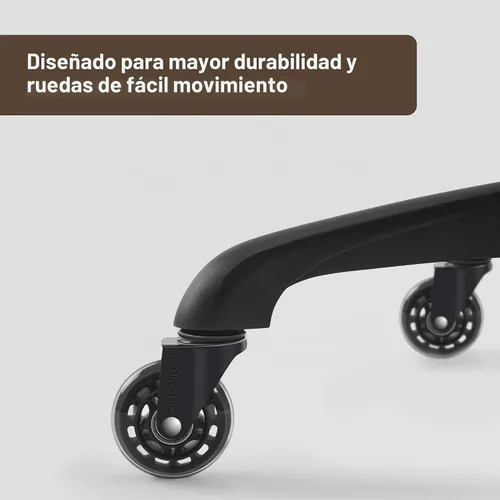 Vista 11 de Taburete grande giratorio neumático resistente con asiento extra ancho para clínica higiénica, spa, masaje, hogar y oficina, 505 KIMO (negro)