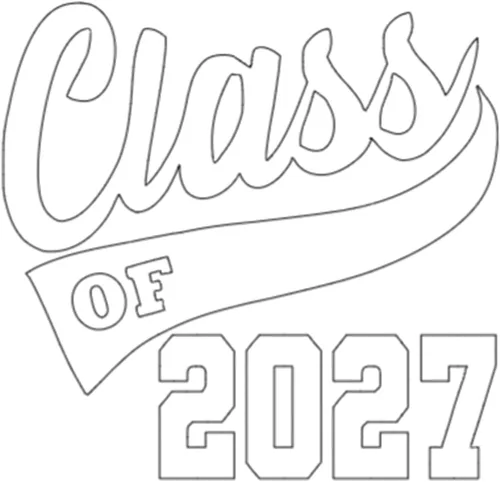 Vista 31 de Adhesivo de graduación para planchar en la clase de 2027, calcomanía para camiseta de secundaria, parche de graduación HTV para graduados