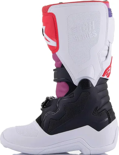 Vista 2 de Alpinestars Botas Tech 7S Unisex Juveniles Blanco/Negro/Arco Iris