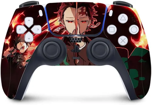 Vista 4 de Skins - Adhesivos para consola PS5 y controlador Playstation 5 versión de disco, apto para PS5 vinilo anime, compatible con Playstation 5